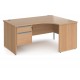 Harlow Panel End Ergonomic Desk with Two Drawer Pedestal